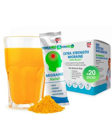 Terramed Just Think Comfort Migraine Relief Migraine Headache Relief  Homeopatic Medicine to Help Prevent Pain Nausea Sensitivity & Auras from Tension & Chronic Strain Orange