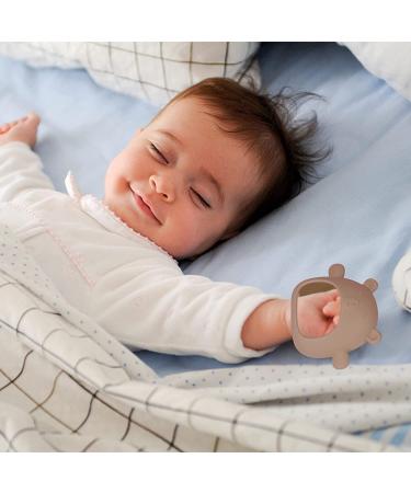 Bear Mitten Baby Teether - Anti-Drop Teething Toy for Babies 3+ Months - Silicone Teether for Teething Relief - BPA Free (Brown) - Buy Online on GoSupps.com