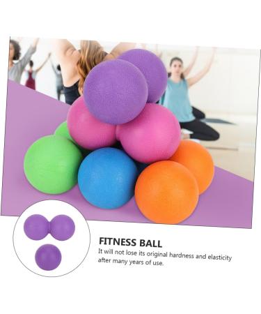 Gleavi 6 STK Yoga Ball Set - Self-Massage Peanut Roll & Fascia Ball for Fitness - Violet Lacrosse Massage Balls (12.1x6.1CM) - International Shipping Available - Buy Online on GoSupps.com