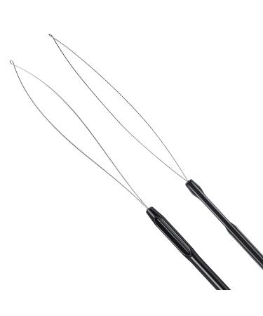 10 Pieces Hair Extension Loop Needle Threader Pulling Hook Tool Set - Black Bead Device for Hair & Feather Extensions - Buy Online on GoSupps.com