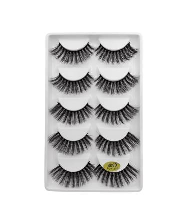 UAMOU 2-50 Boxes Eyelashes faux mink lashes natural 3d mink eyelashes volume false lashes in bulk cilios Cheerfully (Color : 5 Pairs G605 Size : 40 Boxes)