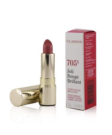 Clarins Joli Rouge Brillant Lipstick 705S - Soft Berry | Shiny Sheer Finish | Long-Lasting Color | Hydrating Formula for 6 Hours - Buy Online on GoSupps.com