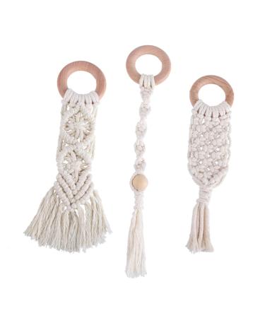Buy Abaodam 6-Piece Cotton Rope Bite Rings - Toothed Toy & Grinding Rods for Infants | Eco-Friendly Beech Toothstick for Weaving | International Shipping Available - Buy Online on GoSupps.com