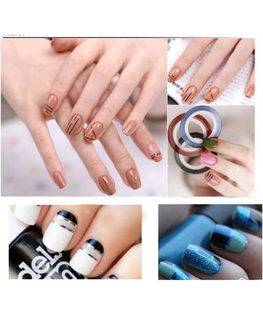 38 Rolls Nail Striping Tape Line Multicolor Rolls Striping Tape Line Nail Art Decoration Sticker Diy Nail Tip Mixed Colors - Buy Online on GoSupps.com