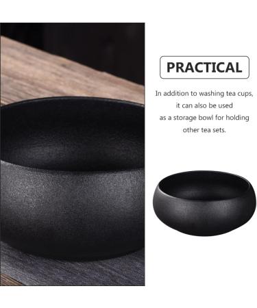 HOMSFOU Tea Wash Ink Brush Washing Jar Rice Bowl Ceramic Teaware Bowl Ceramic Ink Dish Matcha Tea Cup Bowl Traditional Tea Japan Matcha Bowl Tea Cup Large Tea Mug Black Pottery - Buy Online on GoSupps.com
