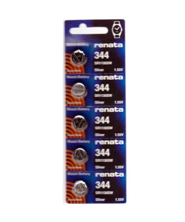 Renata 344 Button Cell watch battery 5 Pack
