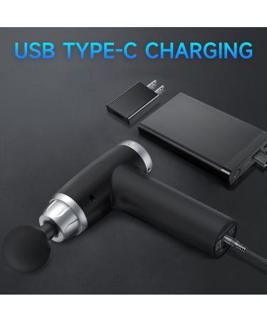 Deep Tissue Percussion Massage Gun - 30 Speeds, 6 Heads - Electric Athletes Massager for Pain Relief - Handheld Portable, Quiet - Black - Buy Online on GoSupps.com