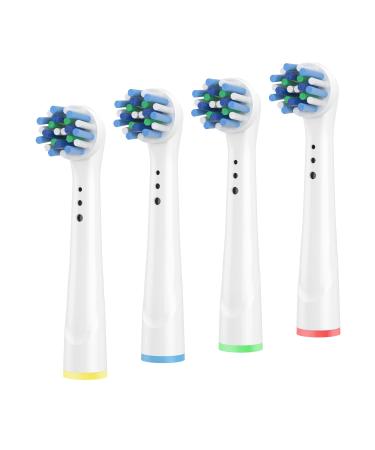 Replacement Toothbrush Heads Compatible with Oral B Braun 4 Pack Professional Electric Toothbrush Heads for Oral b Pro 1000/500/3000/7000/8000/9600 Toothbrush