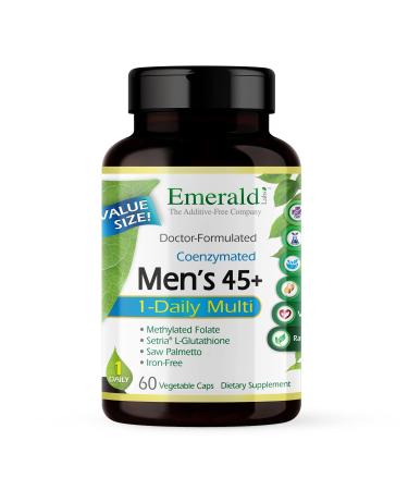 Emerald Laboratories Coenzymated Men's 45+ 1-Daily Multi 60 Vegetable Caps - Buy Online on GoSupps.com