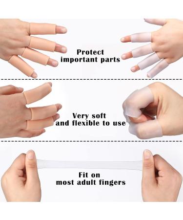 40 Pcs Gel Finger Sleeves Protectors for Cracking, Blisters, Calluses - Clear and Beige - Buy Online on GoSupps.com