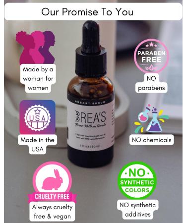 Brea's Breast Wellness Serum - Natural Formula for Breast Health & Hormonal Balance | Frankincense Geranium Evening Primrose Jojoba - 1 fl oz - International Shipping Available - Buy Online on GoSupps.com