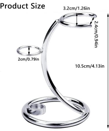 WTPIN Stainless Steel Razor Brush Stand Holder - Silver Shaving Stand for Men | Portable & Durable Shaving Brushlands - Buy Online on GoSupps.com