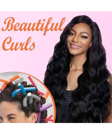 30PCS 9.45 Flexible Foam Curling Rods for Women & Girls - Soft No Heat Hair Rollers for Long & Short Hair - Sleep In Hair Curlers (Random Color) - 0.71 x 9.45 Inch - Buy Online on GoSupps.com