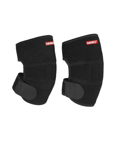 Adjustable Neoprene Elbow Braces for Kids - Breathable Support Pads for Sports Dance & Outdoor Activities - Solid Black - Buy Online on GoSupps.com
