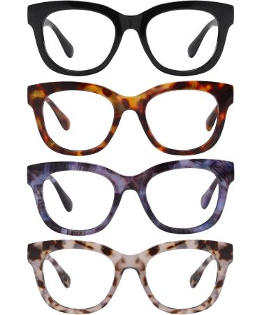 Shop Stylish Reading Glasses for Men & Women - Square & Oval Designs Spring Hinge Thick Frame 1.5x Magnification - International Shipping Available - Buy Online on GoSupps.com