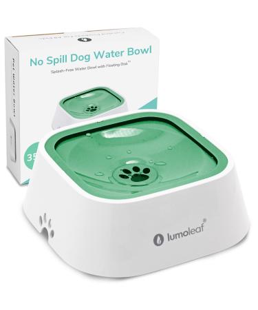 Lumoleaf water bowl for dogs without drooling 1l anti-schwapp Fressnapf Dog Spritz protection no spill leak-proof drinking snap car travel water dispenser for cats (green 1l)