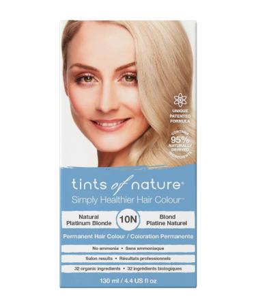Tints of Nature Natural Permanent Hair Dye, Nourishes hair & Covers Greys, 1 x 130ml - 10N Platinum Blonde Single Platinum Blonde (10N)