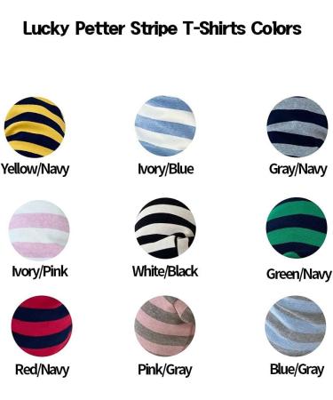 Lucky Petter Large Dog Cotton Rugby Striped T-Shirt in Pink/Gray - Soft & Breathable Pet Clothes - Buy Online on GoSupps.com