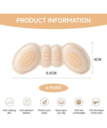 4 Pairs Foam Heel Pads for Shoes Heel Insert for Shoes Too Big Anti Slip Cushion Grip for Loose High Heels Comfort Protector Liners for Women Men Back of Heel Fillers (Black and Skin) - Buy Online on GoSupps.com