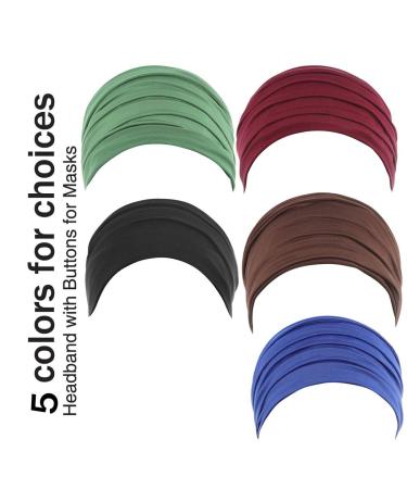 Fashband Turban Headbands - Wide Boho Head Wraps for Women and Girls - Pack of 5 - Buy Online on GoSupps.com