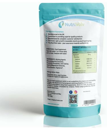 DigeZyme Digestive Enzymes 120 Tablets - Supports Gut Health & Digestion with 50mg Amino Acid Blend - Buy Online on GoSupps.com