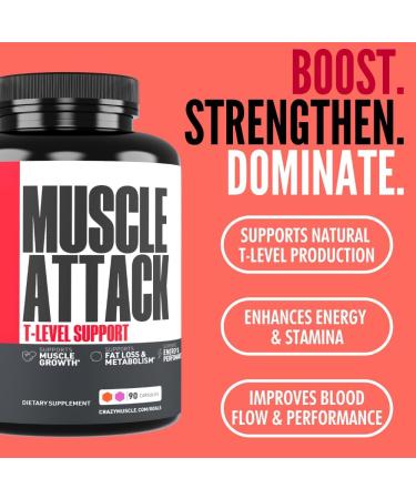 Crazy Muscle Creatine Capsules 5g of Premium 3X ThreeAtine Pre Workout Bulk Mass Gainer High Absorption Easy to Take Creatine Monohydrate Optimum Performance for Men Women (90) - Buy Online on GoSupps.com