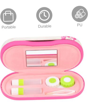 JECOMPRIS Double-Lodged Glasses Case & Sunglasses Case - Stylish Travel Accessories with Mirror Tweezers and Contact Lens Solution Holder - Buy Online on GoSupps.com