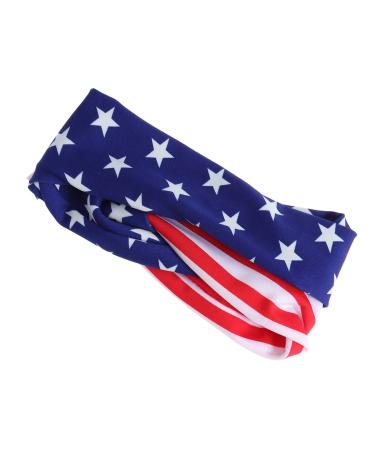 Frcolor America Flag Headbands USA Flag Patriotic Elastic Hair Band Turban Headwrap Hair Accessories