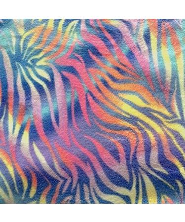 Pastel Zebra Print Premium Anti-Pill Fleece Fabric Kit - 72x60 - No-Sew Blanket for All Crafts - International Shipping Available - Buy Online on GoSupps.com