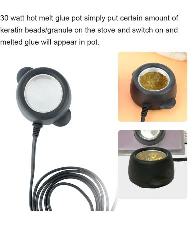 Hot Melting Melts & Glue Pot for Hair Extensions | DIY Adhesive Tools | Constant Temperature Mini Pot for Plastic & Tile Repair - Buy Online on GoSupps.com