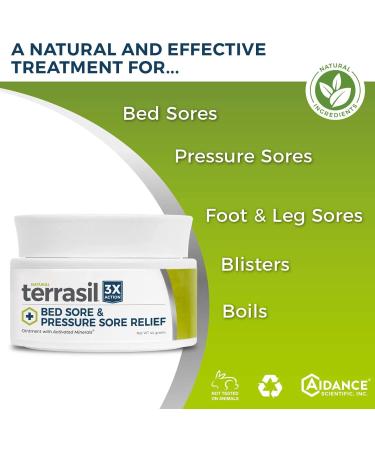 Terrasil Bed Sores Treatment Cream - Natural Healing for Pressure Sores & Ulcers - 44gm Jar - Buy Online on GoSupps.com