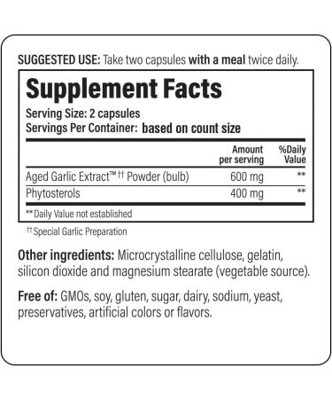Kyolic Aged Garlic Extract Formula 107 - Phytosterols for Cholesterol Support, 80 Capsules - Buy Online on GoSupps.com