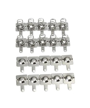 Metal Springs - 10 Pairs Silver Battery Spring Contact Plate Replacement (14.5x9mm) for AA/AAA Batteries | International Shipping Available - Buy Online on GoSupps.com