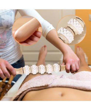 Premium Wooden Fascia Roll & Massage Roller for Muscle Relaxation Lymphatic Drainage & Body Shaping Ideal for Back Leg & Neck - Buy Online on GoSupps.com
