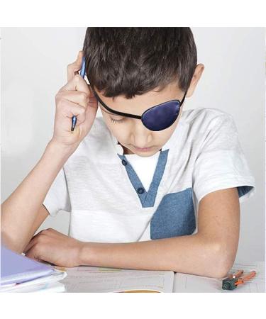 Eye Flaps for Amblyopia & Strabismus - Silk Elastic 2 Pieces in Peacock Blue & Navy - Eye Care Solution - Buy Online on GoSupps.com