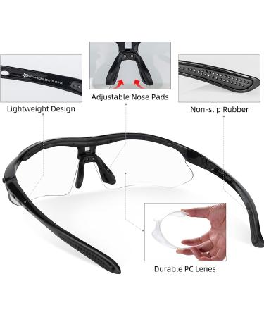 ROCKBROS Photochromic Sports Sunglasses | Men's Cycling Glasses with Removable Elastic Band - Black - Buy Online on GoSupps.com