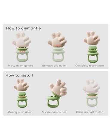 Buy Green Finger Baby Teething Toys - Silicone Rattles for 3-12 Months | Best Teething Relief Chew Toys - Buy Online on GoSupps.com