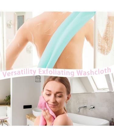 4 Pcs Exfoliating Back Scrubber with Handles - Extended Length Nylon Exfoliator for Effective Body Cleansing and Massages | Shower Scrubber for Women and Men - Buy Online on GoSupps.com