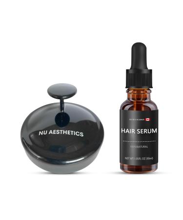 Nu Aesthetics Scalp Massager and Hair Serum Scalp Scrub with Soft Silicone Bristles Scalp Scrubber and Hair Oil Scalp Brush for Head Massage Scalp Massager Hair Growth