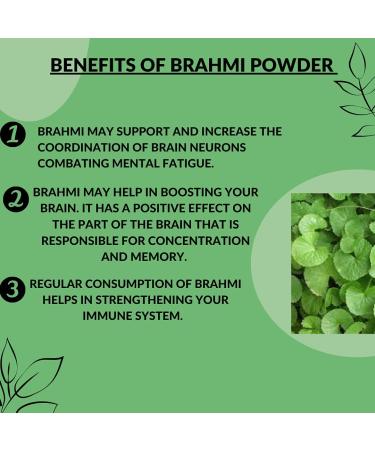 USDA Organic Brahmi Powder (Bacopa Monnieri) - 8 OZ - Promotes Learning & Hair Growth - Buy Online on GoSupps.com