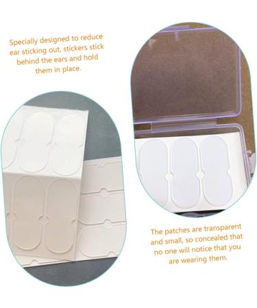 FOMIYES 60pcs Ear Stickers - Corrector De Ojeras | Cosmetic Ear Tape - Transparent Ear Patch | Vertical Ear Tape for Erect Elf Ears | White 4x16cm - Buy Online on GoSupps.com