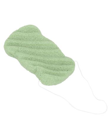 Eco-Friendly Facial Sponge - Plant Fiber Cleansing Puff for Beauty & Bath - Long Wavy Aloe Green - Buy Online on GoSupps.com