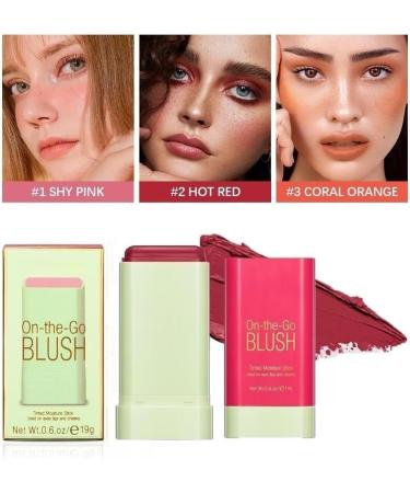 Kayswang Blush Stick 2-in-1 Cheek and Lip Tinted Moisture Stick Multi-Use Makeup Shadow Lips Cheek Blusher Creamy Makeup Long Lasting Natural Nude Makeup for All Skin (red-1) - Buy Online on GoSupps.com