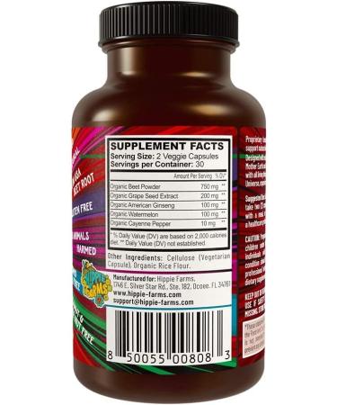 USA Grown Beet Root Powder - Nitric Oxide Production and Blood Pressure Support - Happy Heart Blend with Grape Seed Extract & Ginseng - Buy Online on GoSupps.com