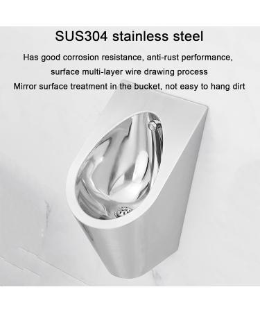 Household Products Wall-Mounted Commercial Flushing urinals Men's Public Toilet Stainless Steel Induction urinals Bathroom Urinal Funnel Toilet Used in Bars Hotels Sc (Package a) - Buy Online on GoSupps.com