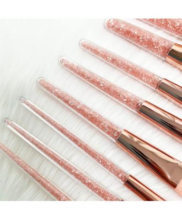 Makeup Brushes 8pc Pink Crystal Premium Synthetic Foundation Powder Contour Concealer Eye Shadow Cosmetic Beauty Tools Makeup Brushes Set HUNYLONDON - Buy Online on GoSupps.com