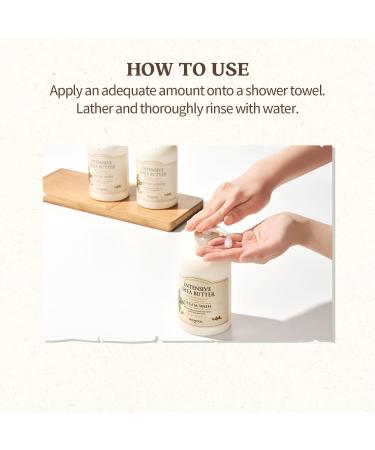 SKINFOOD Intensive Shea Butter Cream Wash 450g - Ultra Hydrating Body Cream with Shea Butter & Oatmeal - Moisturizing Body Wash for Men & Women - Buy Online on GoSupps.com