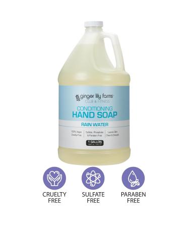 Ginger Lily Farms Vegan Hand Soap Refill | 1 Gallon Rain Water Scent | Cruelty-Free Conditioning Liquid Soap for Fitness & Club Use - Buy Online on GoSupps.com