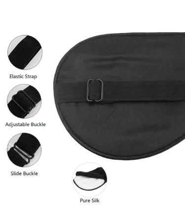 Silk Sleep Mask for Sleeping - Adjustable Eye Mask for Men, Women, and Kids - Comfortable Blindfold for Travel, Nap, and Shift Work - Buy Online on GoSupps.com