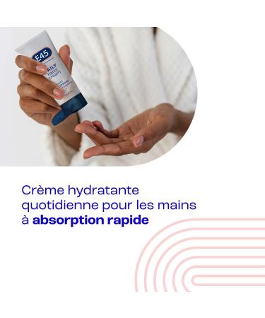 E45 Daily Hand Cream E45-50ml - For Very Dry Hands - Moisturizing Cream for Dry and Sensitive Hands - Non Greasy Hand Repair Cream - Absorbent Formula - Buy Online on GoSupps.com